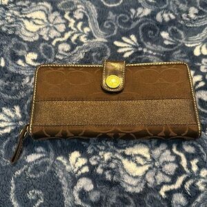 Coach zip around wallet